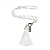 Pareltasbih met kwastje, elegante sieradenaccessoire met parels en franjes